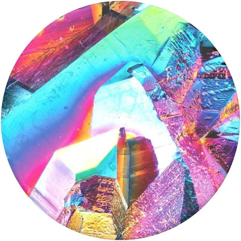 Rainbow Gem Gloss Popsockets Single Grip & Stand Phones and Tablet Holder